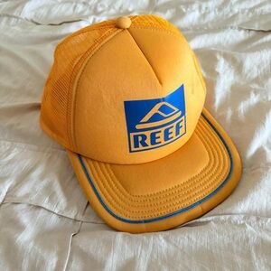 Reef Vibrant Orange Cap with Blue Logo